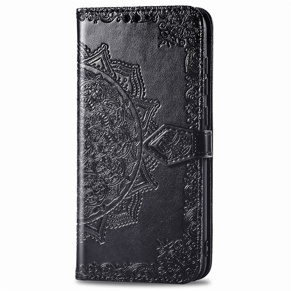 Embossed Mandala Flower Leather Wallet Phone Case for Huawei Honor 9X (Global)/ Y9 Prime 2019 / Enjoy 10 Plus