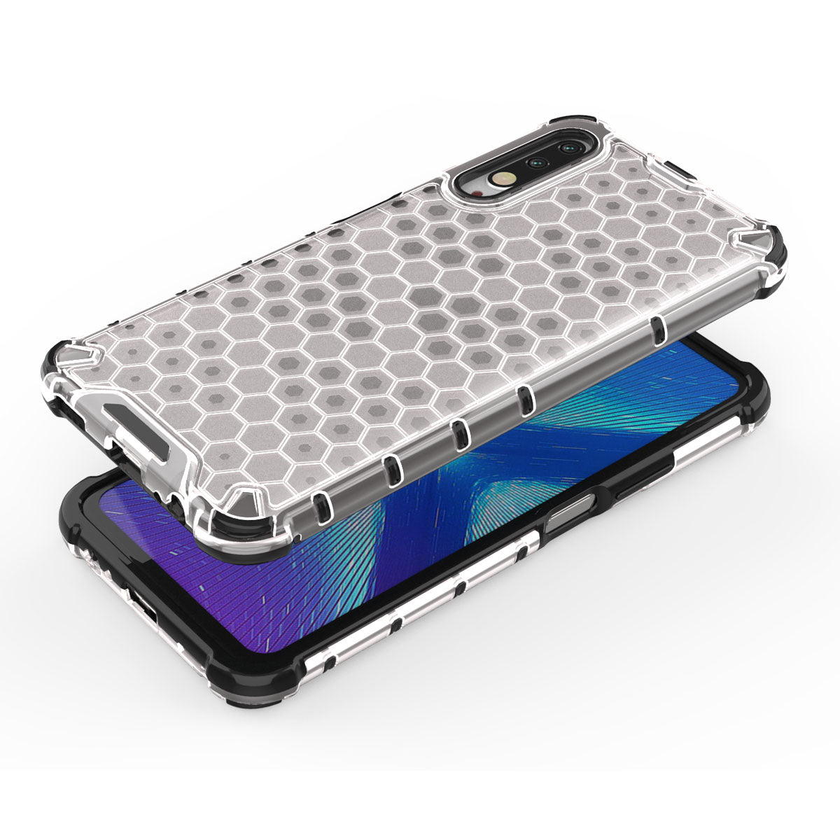 Honeycomb Pattern Shock-proof TPU + PC Hybrid Shell for Huawei Honor 9X (For China)/9X Pro