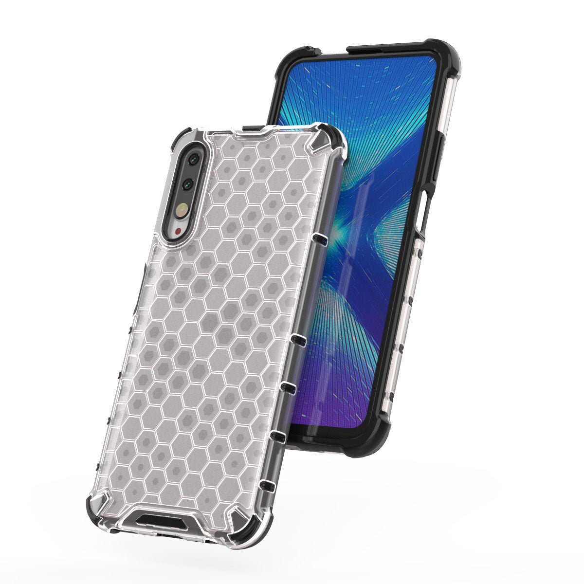 Honeycomb Pattern Shock-proof TPU + PC Hybrid Shell for Huawei Honor 9X (For China)/9X Pro
