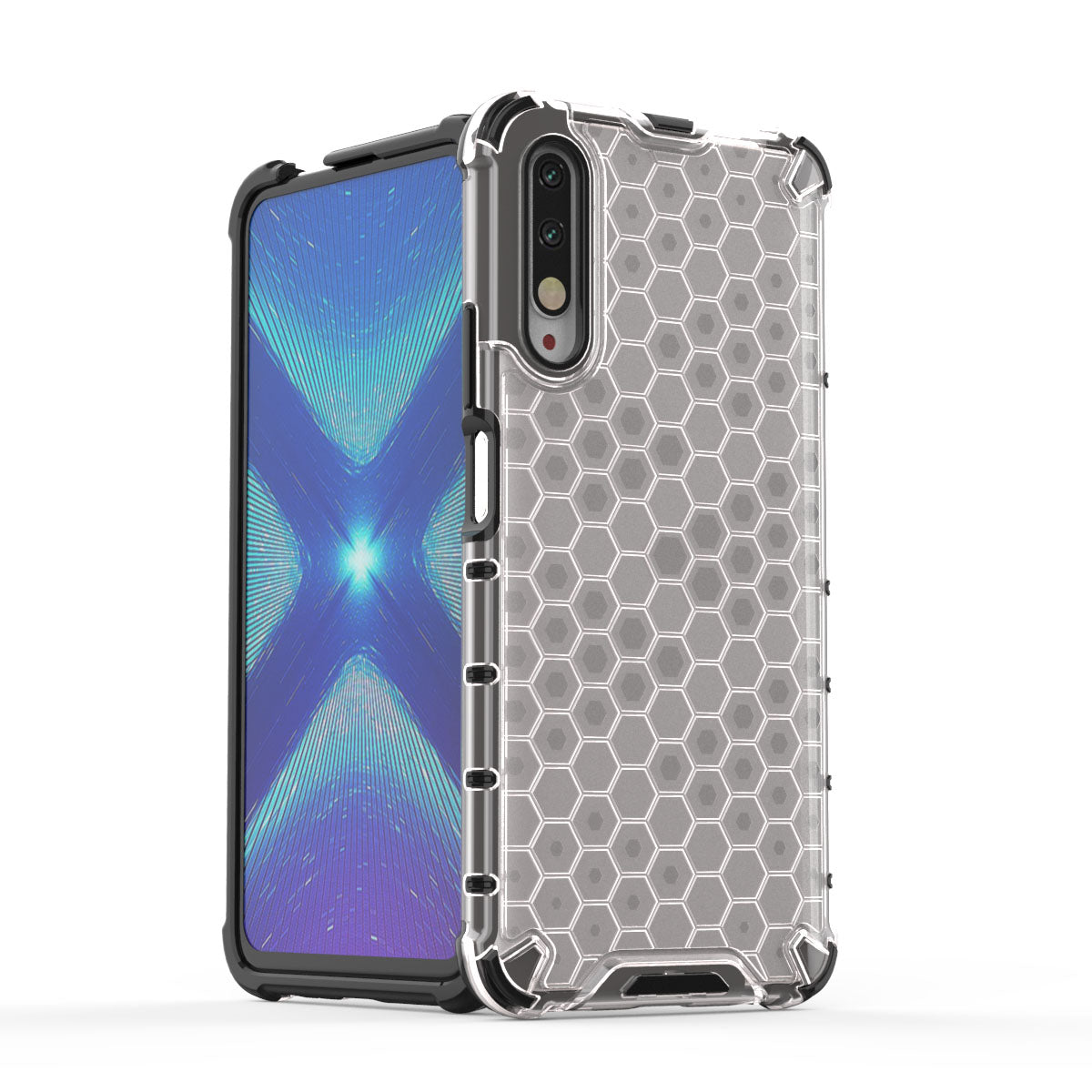 Honeycomb Pattern Shock-proof TPU + PC Hybrid Shell for Huawei Honor 9X (For China)/9X Pro