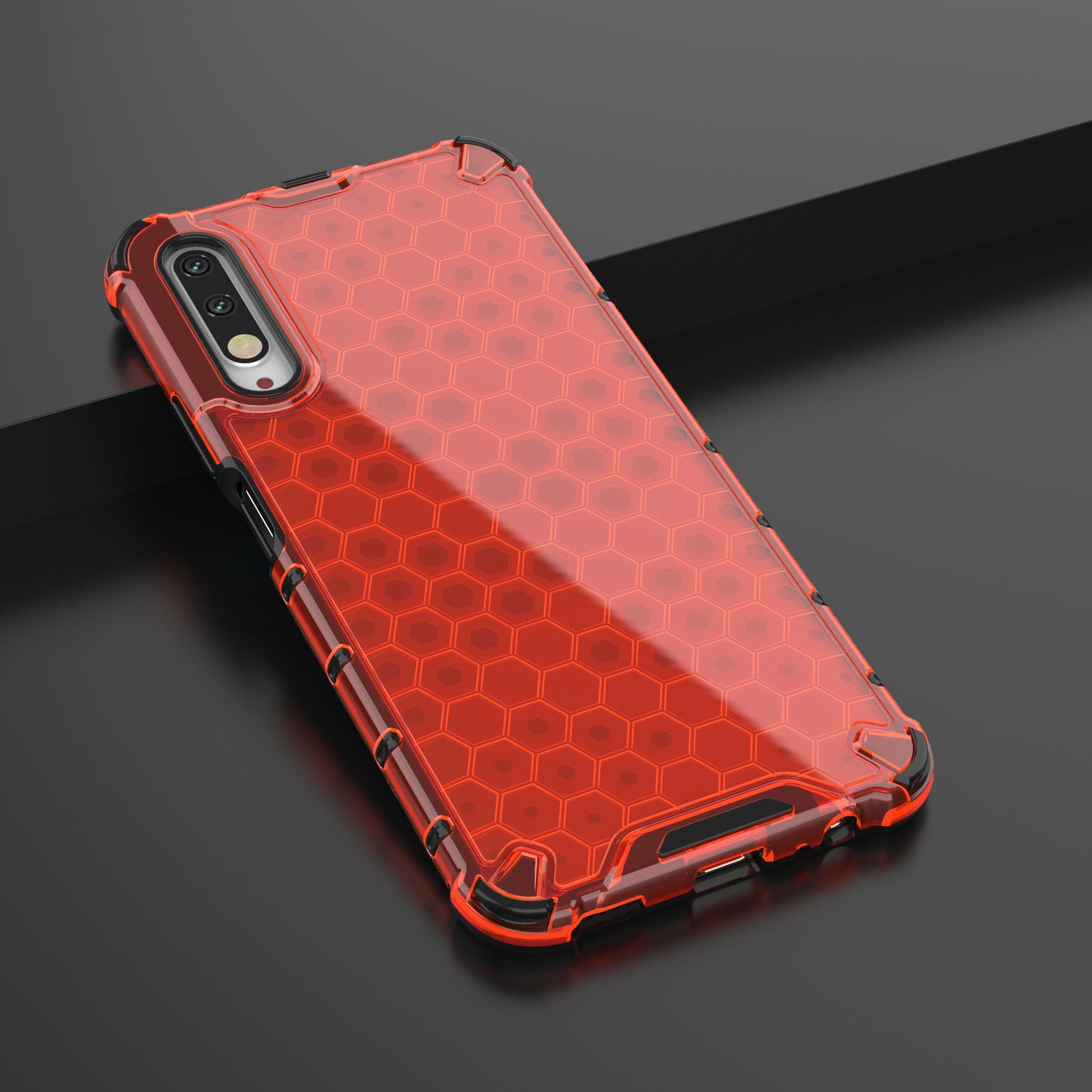 Honeycomb Pattern Shock-proof TPU + PC Hybrid Shell for Huawei Honor 9X (For China)/9X Pro