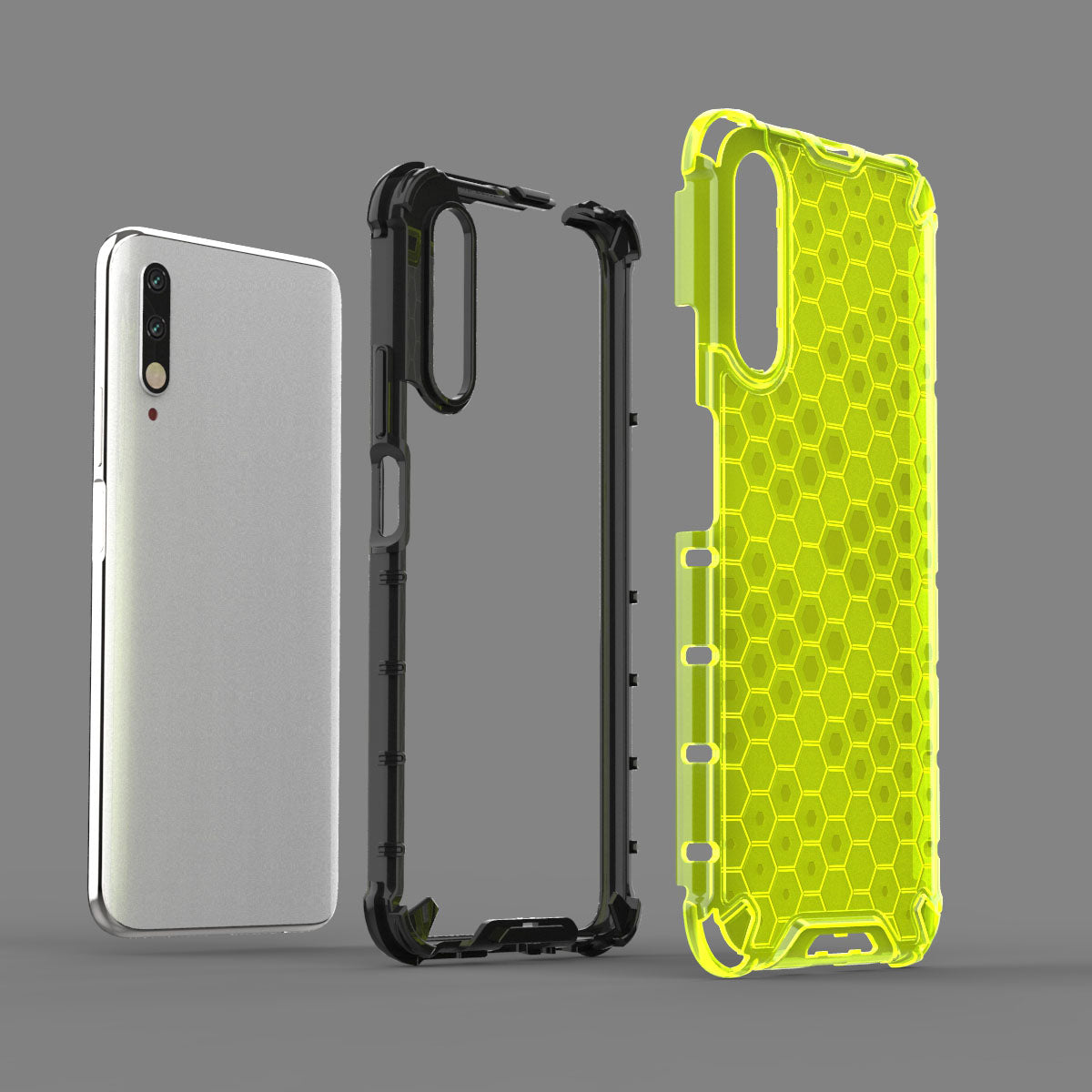 Honeycomb Pattern Shock-proof TPU + PC Hybrid Shell for Huawei Honor 9X (For China)/9X Pro