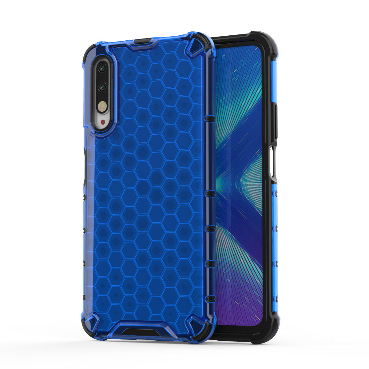 Honeycomb Pattern Shock-proof TPU + PC Hybrid Shell for Huawei Honor 9X (For China)/9X Pro