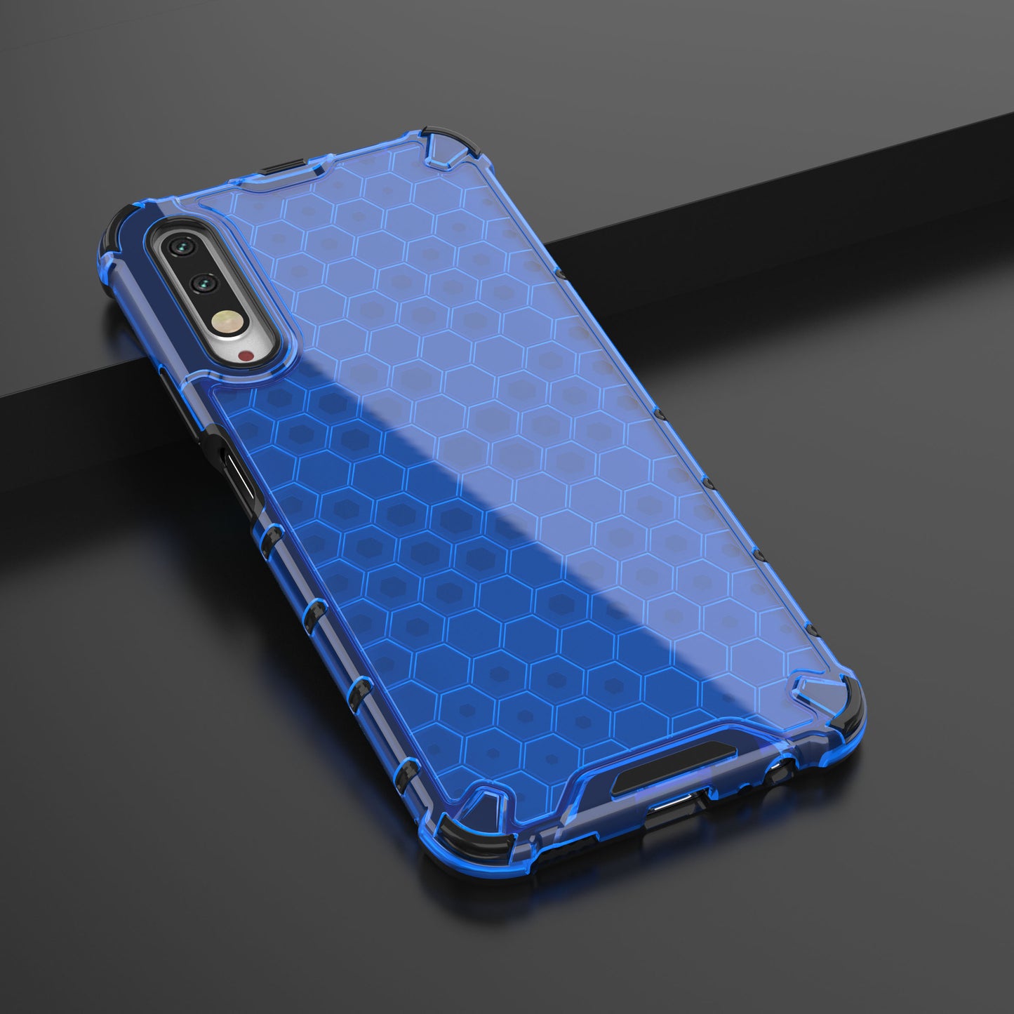 Honeycomb Pattern Shock-proof TPU + PC Hybrid Shell for Huawei Honor 9X (For China)/9X Pro