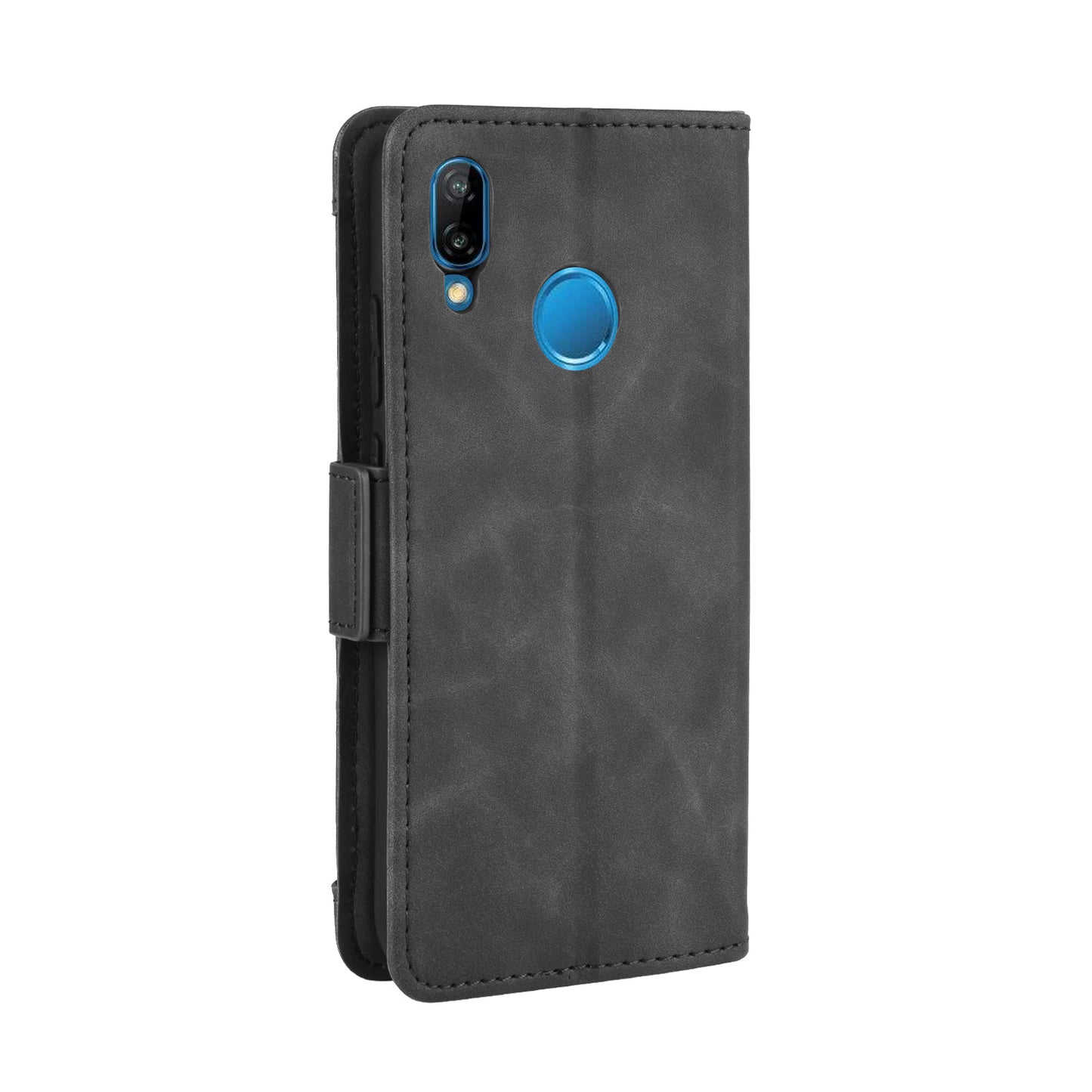 For Huawei P20 Lite (2018)/Nova 3e Protective Shell Leather Wallet Stand with Multiple Card Slots Phone Case