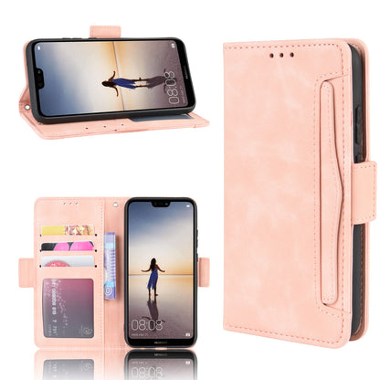 For Huawei P20 Lite (2018)/Nova 3e Protective Shell Leather Wallet Stand with Multiple Card Slots Phone Case