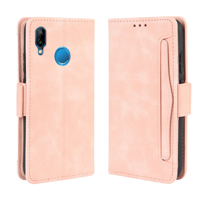 For Huawei P20 Lite (2018)/Nova 3e Protective Shell Leather Wallet Stand with Multiple Card Slots Phone Case
