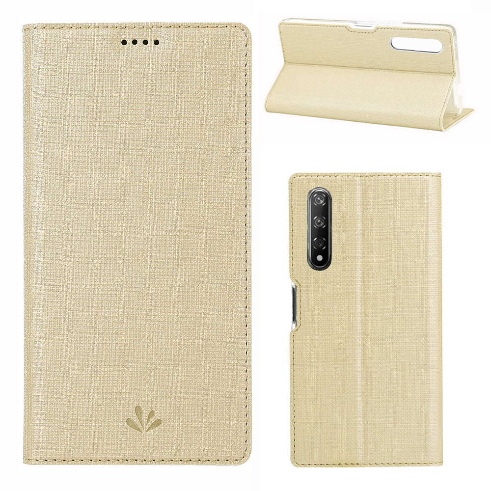 VILI DMX Cross Texture Leather Stand Case with Card Slot for Huawei Honor 9X (For China) / 9X Pro