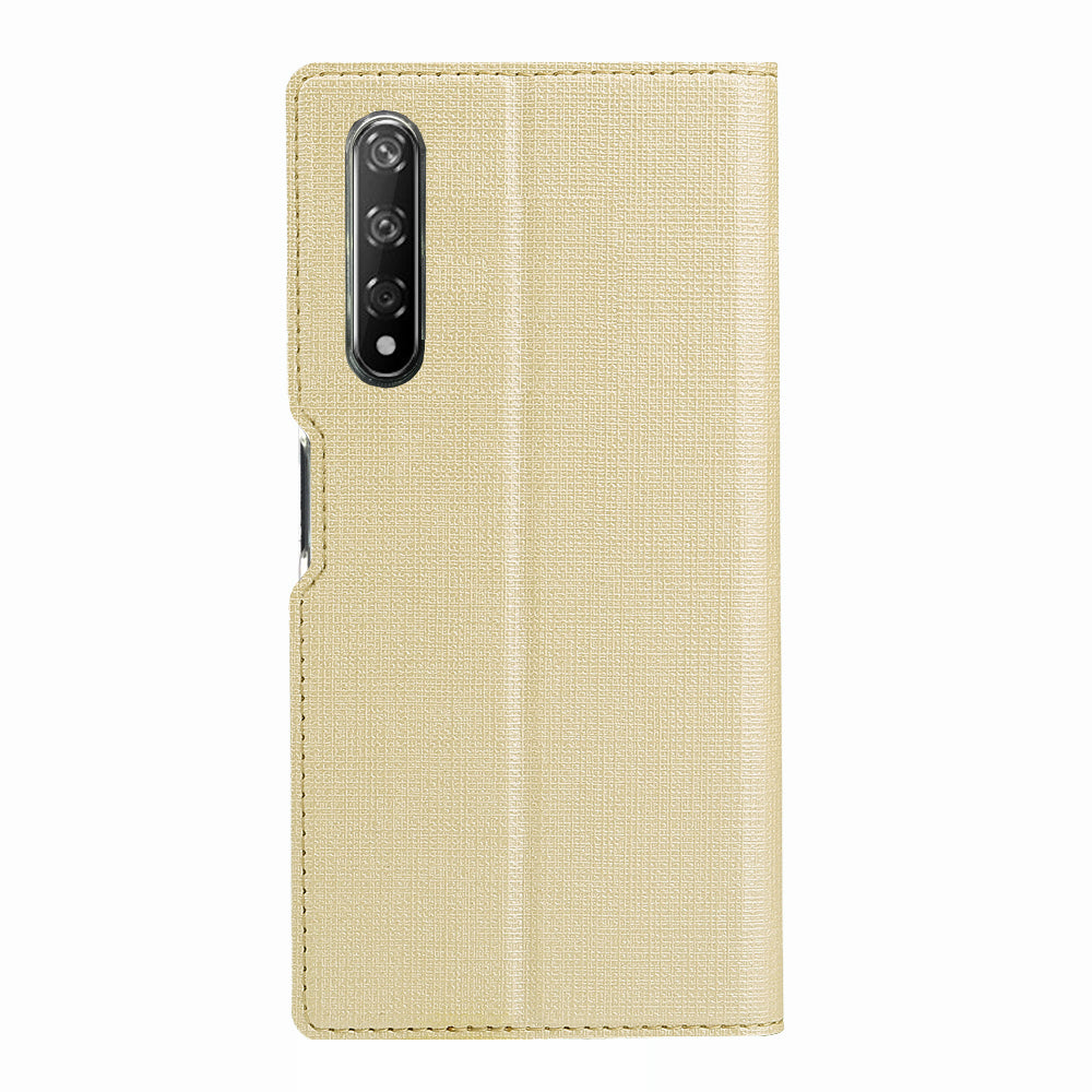 VILI DMX Cross Texture Leather Stand Case with Card Slot for Huawei Honor 9X (For China) / 9X Pro