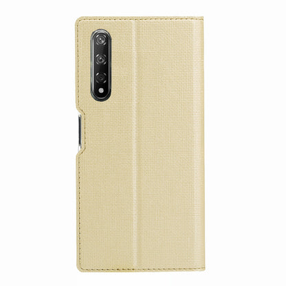VILI DMX Cross Texture Leather Stand Case with Card Slot for Huawei Honor 9X (For China) / 9X Pro