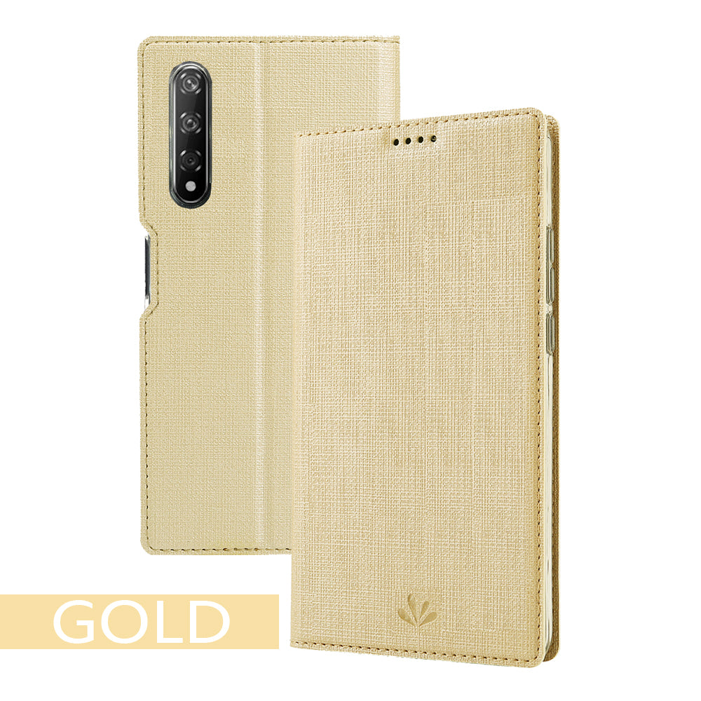 VILI DMX Cross Texture Leather Stand Case with Card Slot for Huawei Honor 9X (For China) / 9X Pro