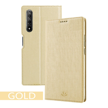 VILI DMX Cross Texture Leather Stand Case with Card Slot for Huawei Honor 9X (For China) / 9X Pro