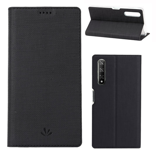 VILI DMX Cross Texture Leather Stand Case with Card Slot for Huawei Honor 9X (For China) / 9X Pro