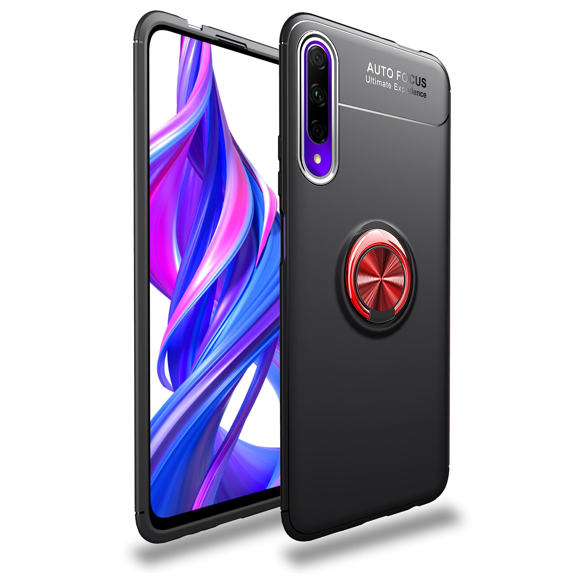 LENUO Metal Ring Bracket TPU Phone Cover for Huawei Y9s/P smart Pro 2019/Honor 9X (For China)/9X Pro