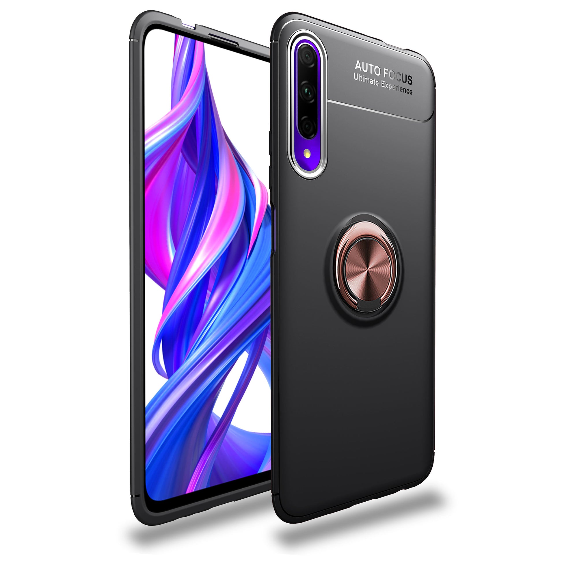LENUO Metal Ring Bracket TPU Phone Cover for Huawei Y9s/P smart Pro 2019/Honor 9X (For China)/9X Pro