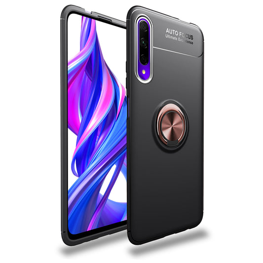 LENUO Metal Ring Bracket TPU Phone Cover for Huawei Y9s/P smart Pro 2019/Honor 9X (For China)/9X Pro