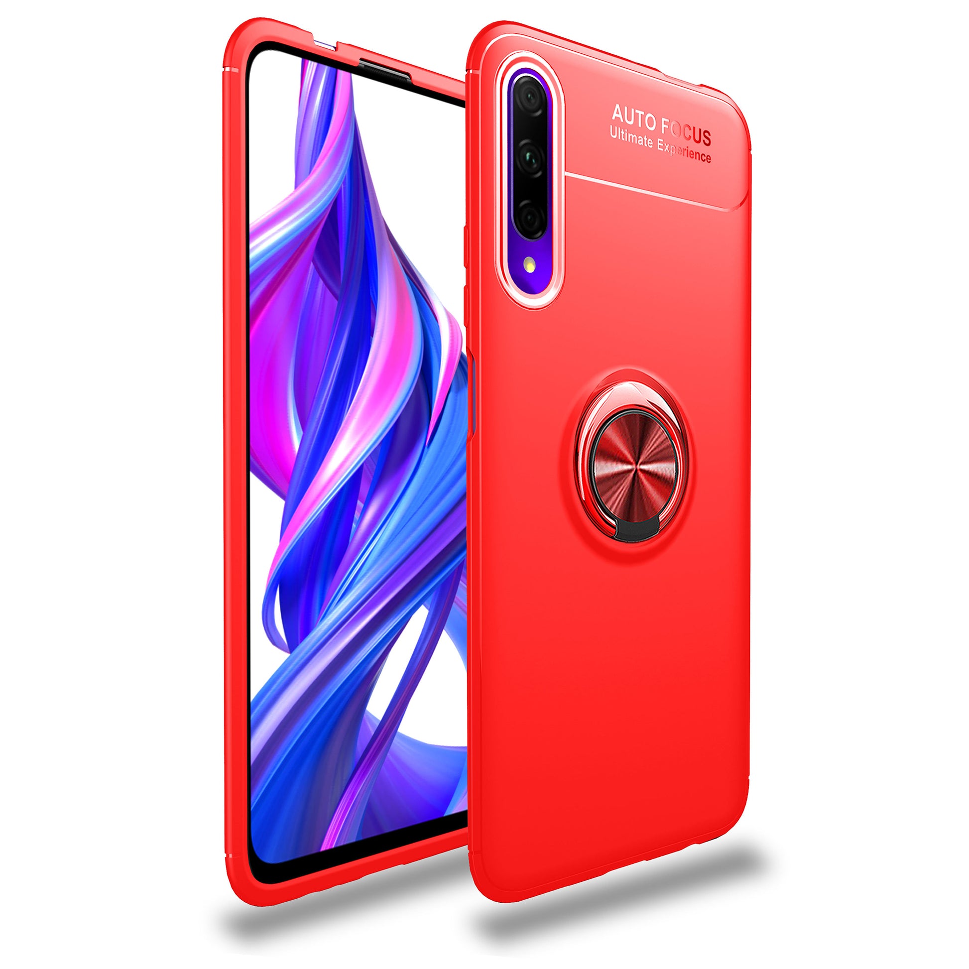 LENUO Metal Ring Bracket TPU Phone Cover for Huawei Y9s/P smart Pro 2019/Honor 9X (For China)/9X Pro