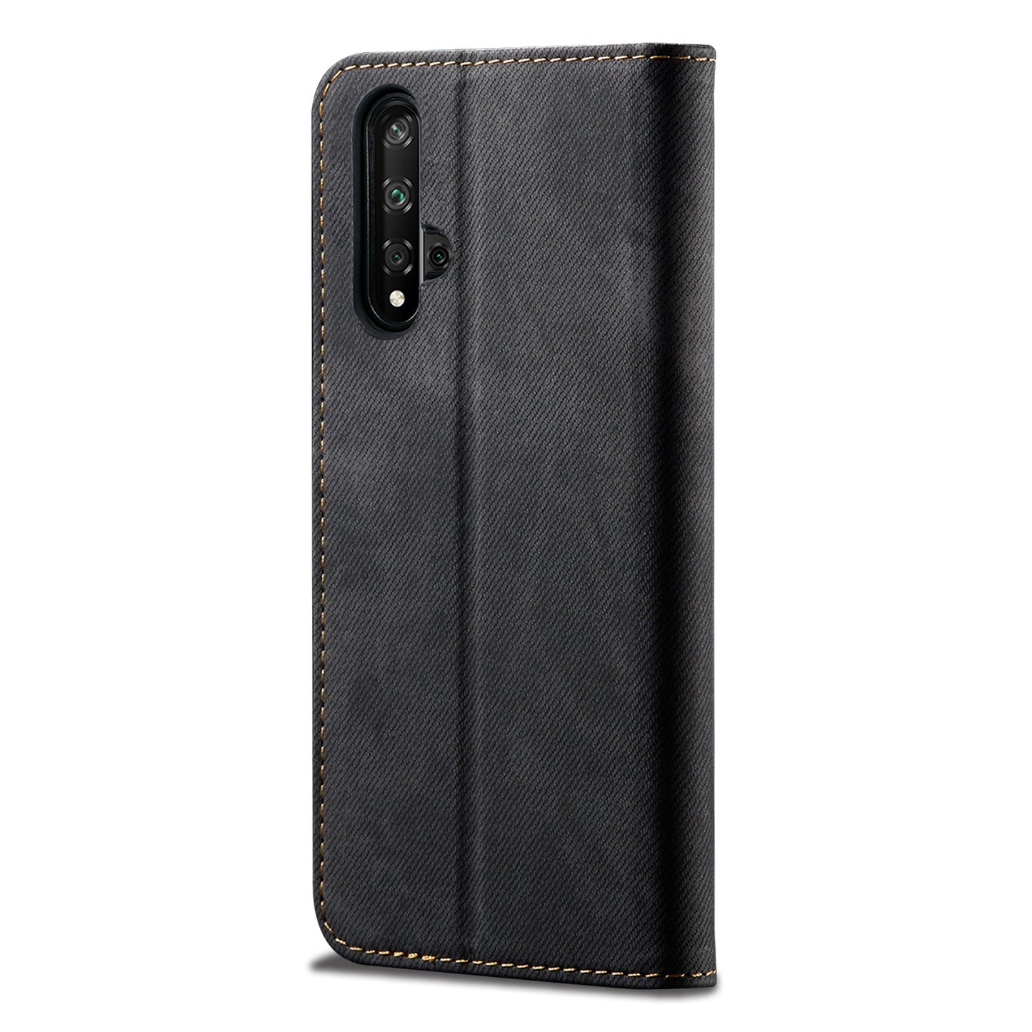 Retro Style Jeans Cloth Leather Wallet Case for Huawei Honor 20 / nova 5T