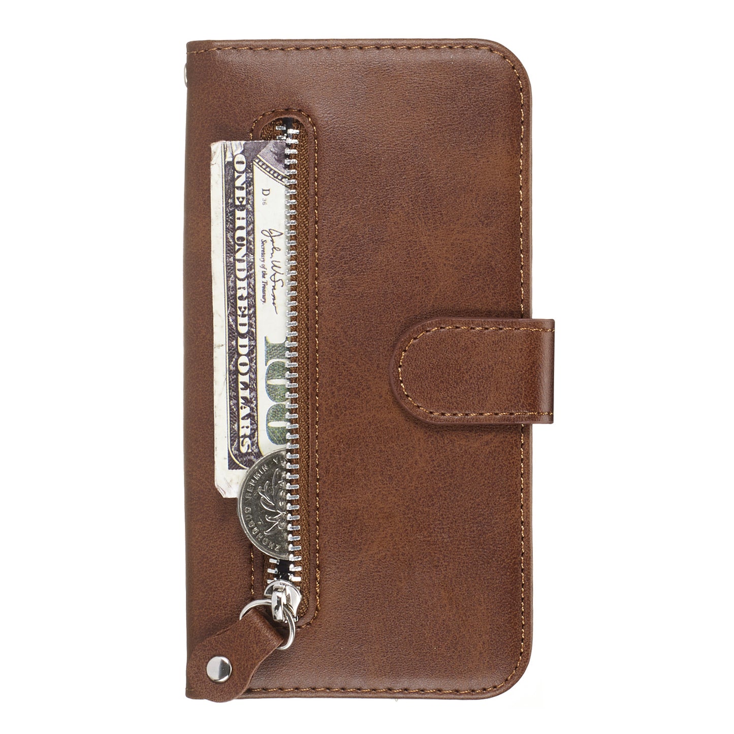 Zipper Pocket Wallet Stand Flip Leather Phone Cover for Huawei Honor 9X Pro/Honor 9X (For China)