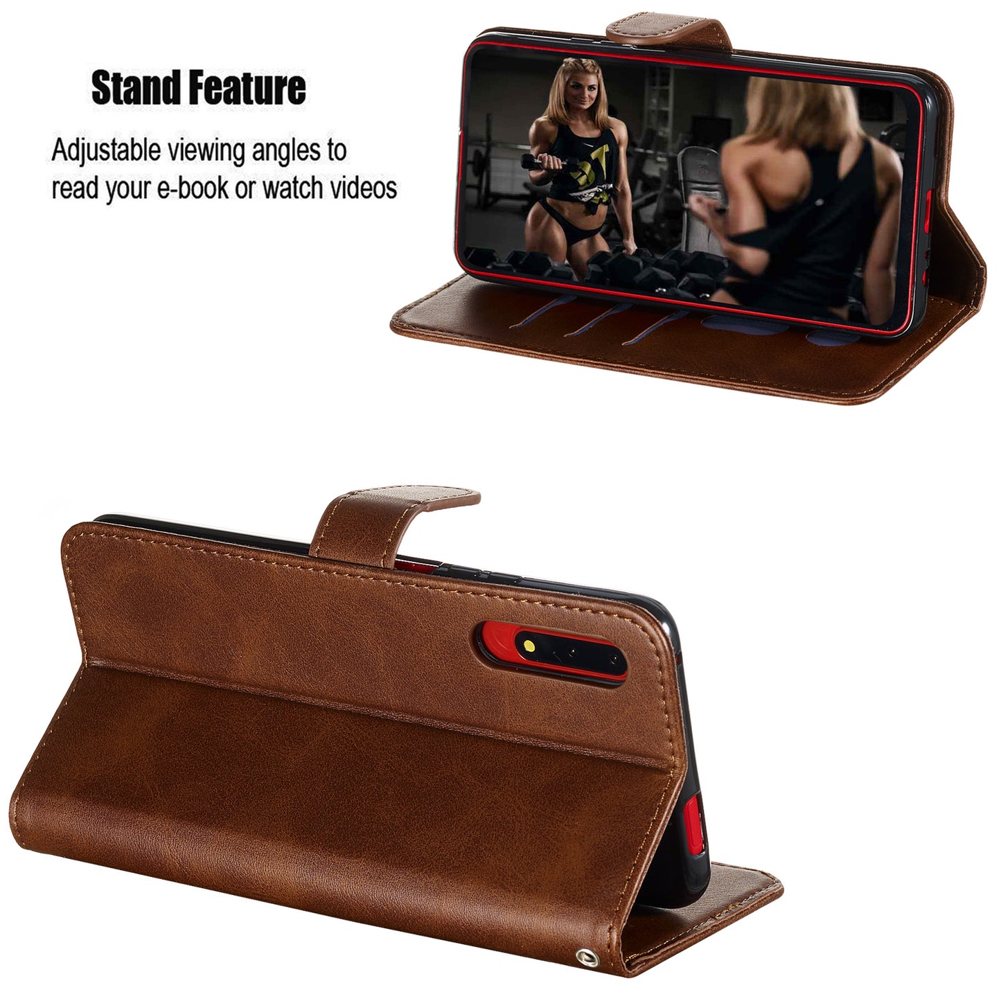 Zipper Pocket Wallet Stand Flip Leather Phone Cover for Huawei Honor 9X Pro/Honor 9X (For China)