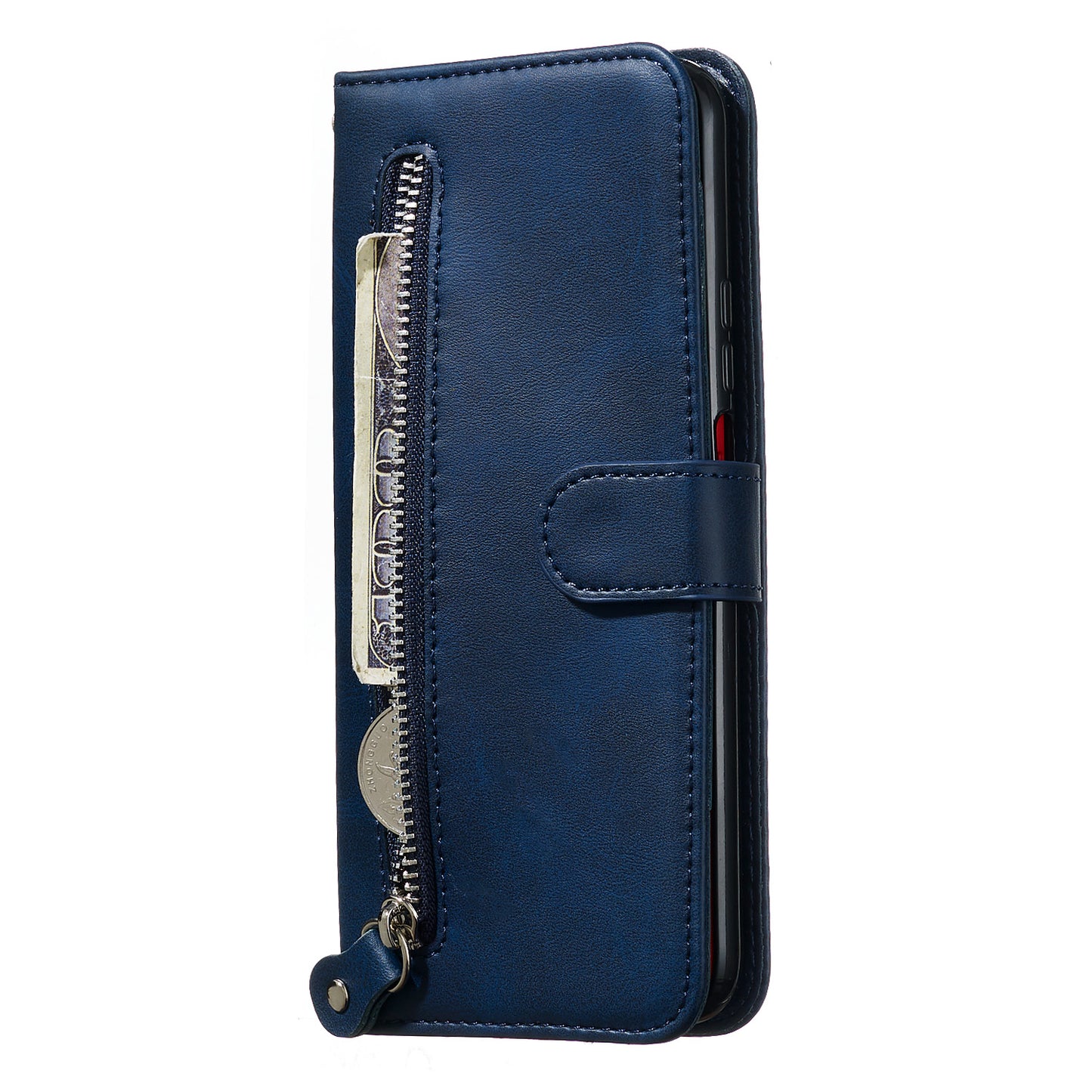 Zipper Pocket Wallet Stand Flip Leather Phone Cover for Huawei Honor 9X Pro/Honor 9X (For China)