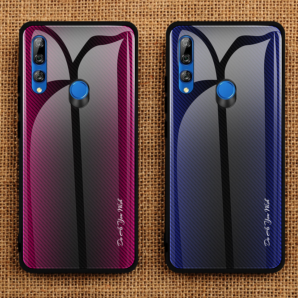 Gradient PC+Tempered Glass Back+Soft TPU Edge Case for Huawei Y9 Prime 2019