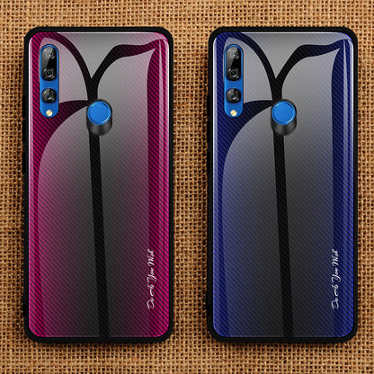 Gradient PC+Tempered Glass Back+Soft TPU Edge Case for Huawei Y9 Prime 2019