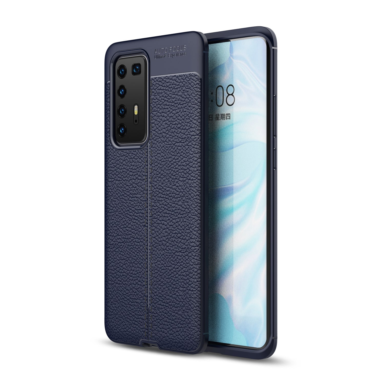 For Huawei P40 Pro Litchi Texture Flexible TPU Cell Phone Cover