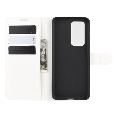 Litchi Texture Leather Wallet Stand Case Phone Shell for Huawei P40 Pro