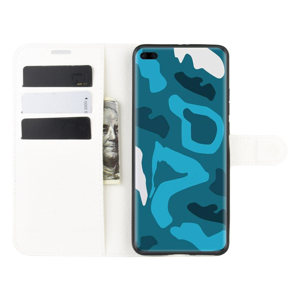 Litchi Texture Leather Wallet Stand Case Phone Shell for Huawei P40 Pro