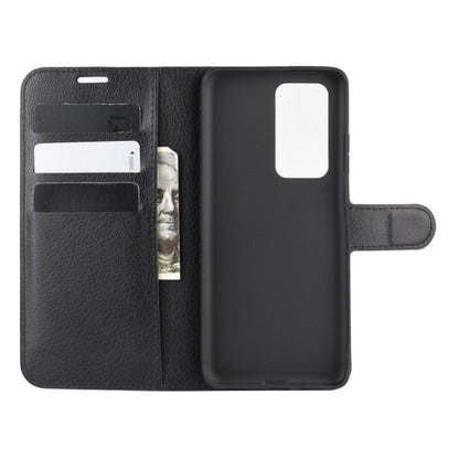 Litchi Texture Leather Wallet Stand Case Phone Shell for Huawei P40 Pro