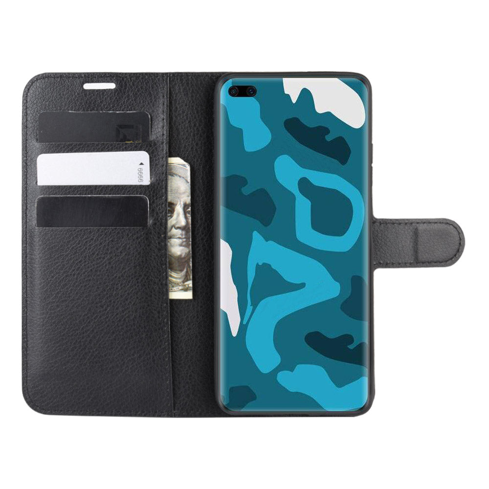 Litchi Texture Leather Wallet Stand Case Phone Shell for Huawei P40 Pro