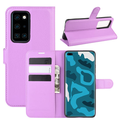 Litchi Texture Leather Wallet Stand Case Phone Shell for Huawei P40 Pro