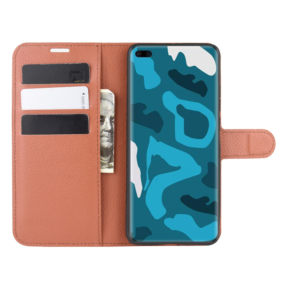 Litchi Texture Leather Wallet Stand Case Phone Shell for Huawei P40 Pro