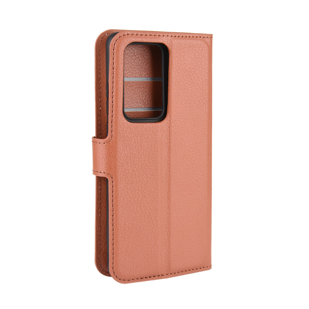 Litchi Texture Leather Wallet Stand Case Phone Shell for Huawei P40 Pro