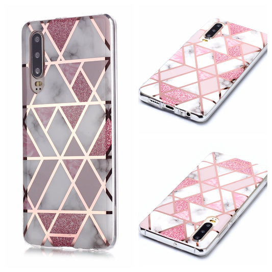 Marble Pattern Electroplating IMD TPU Soft Case for Huawei P30