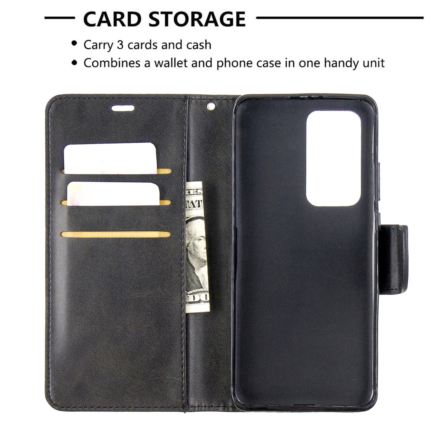 PU Leather Wallet Stand Case Cover for Huawei P40 Pro