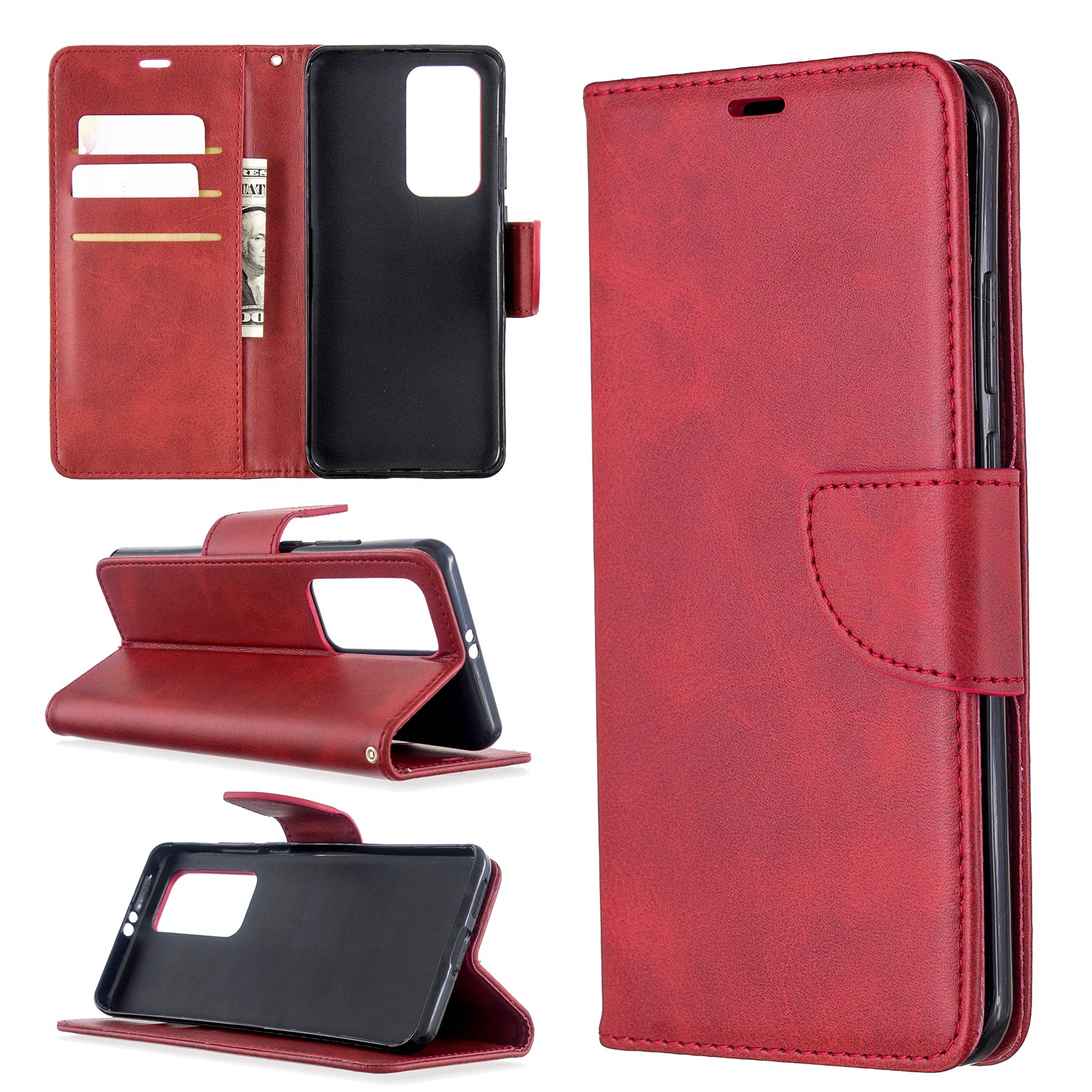 PU Leather Wallet Stand Case Cover for Huawei P40 Pro