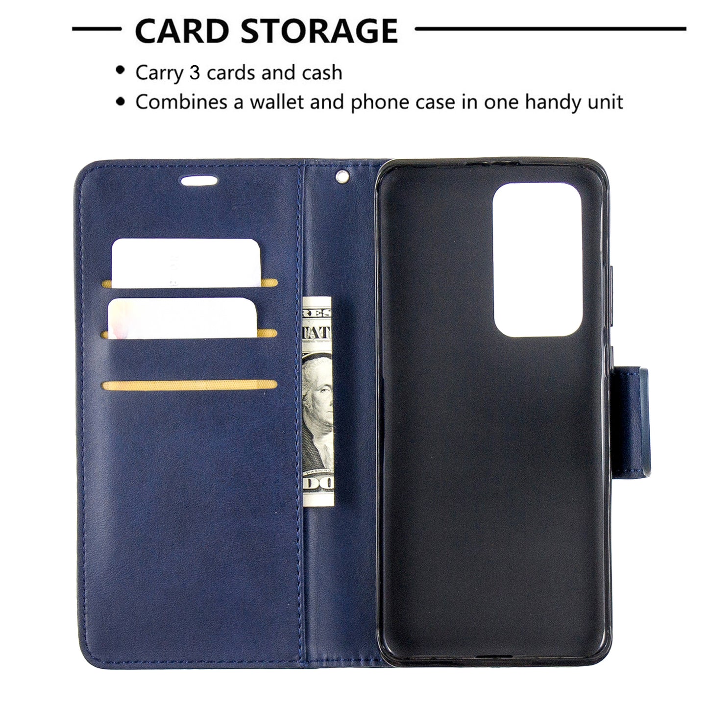PU Leather Wallet Stand Case Cover for Huawei P40 Pro