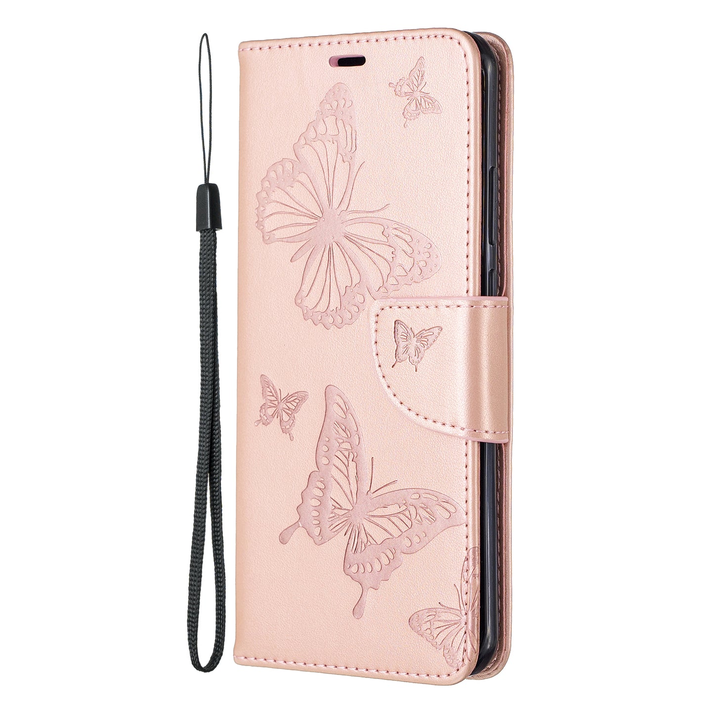 Imprint Butterfly Leather Stand Case with Card Slots for Huawei P40 Pro