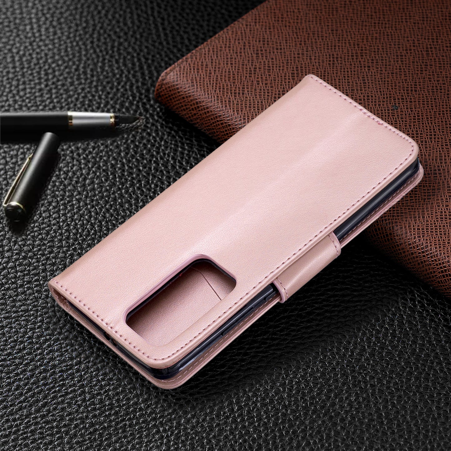 Imprint Butterfly Leather Stand Case with Card Slots for Huawei P40 Pro