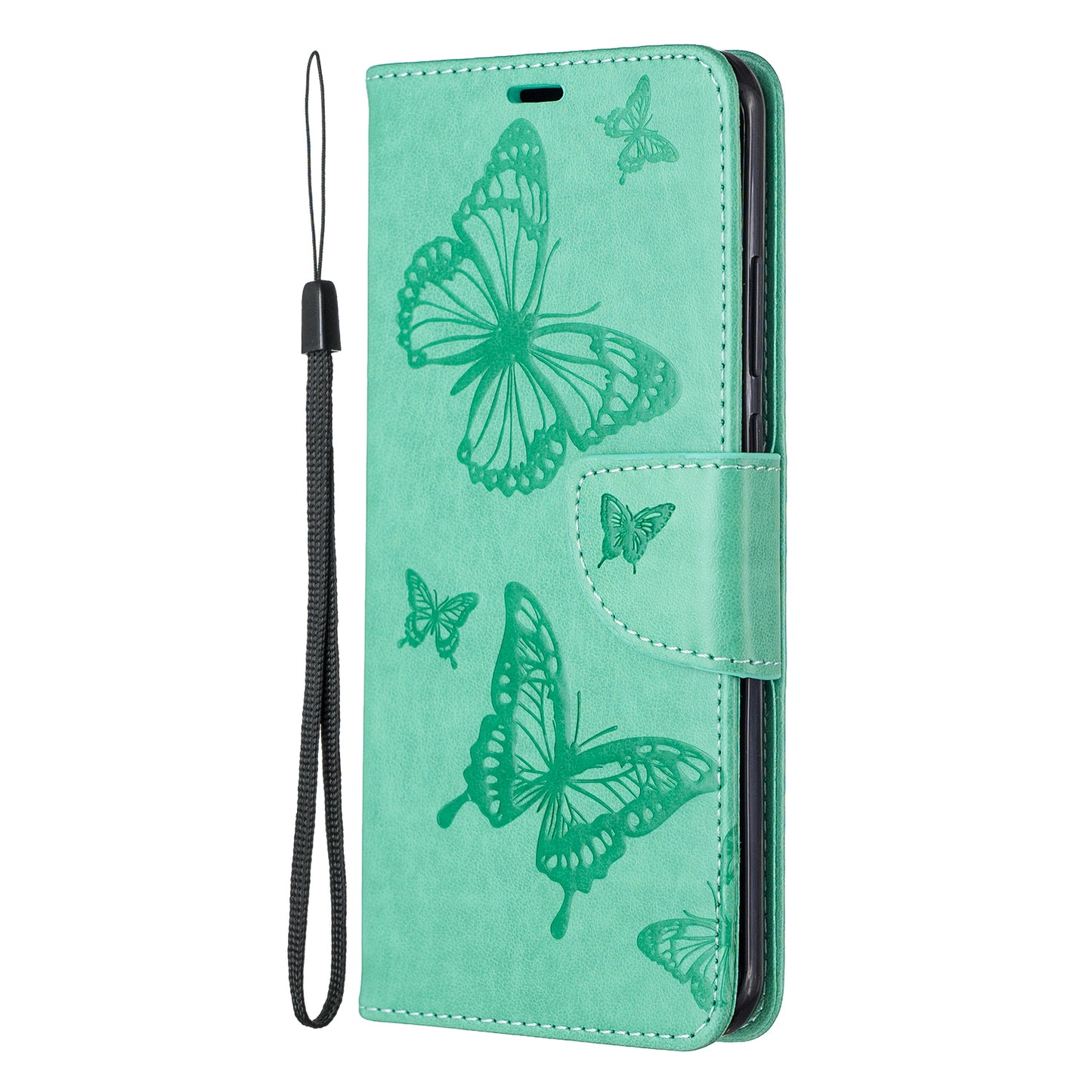 Imprint Butterfly Leather Stand Case with Card Slots for Huawei P40 Pro