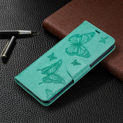 Imprint Butterfly Leather Stand Case with Card Slots for Huawei P40 Pro