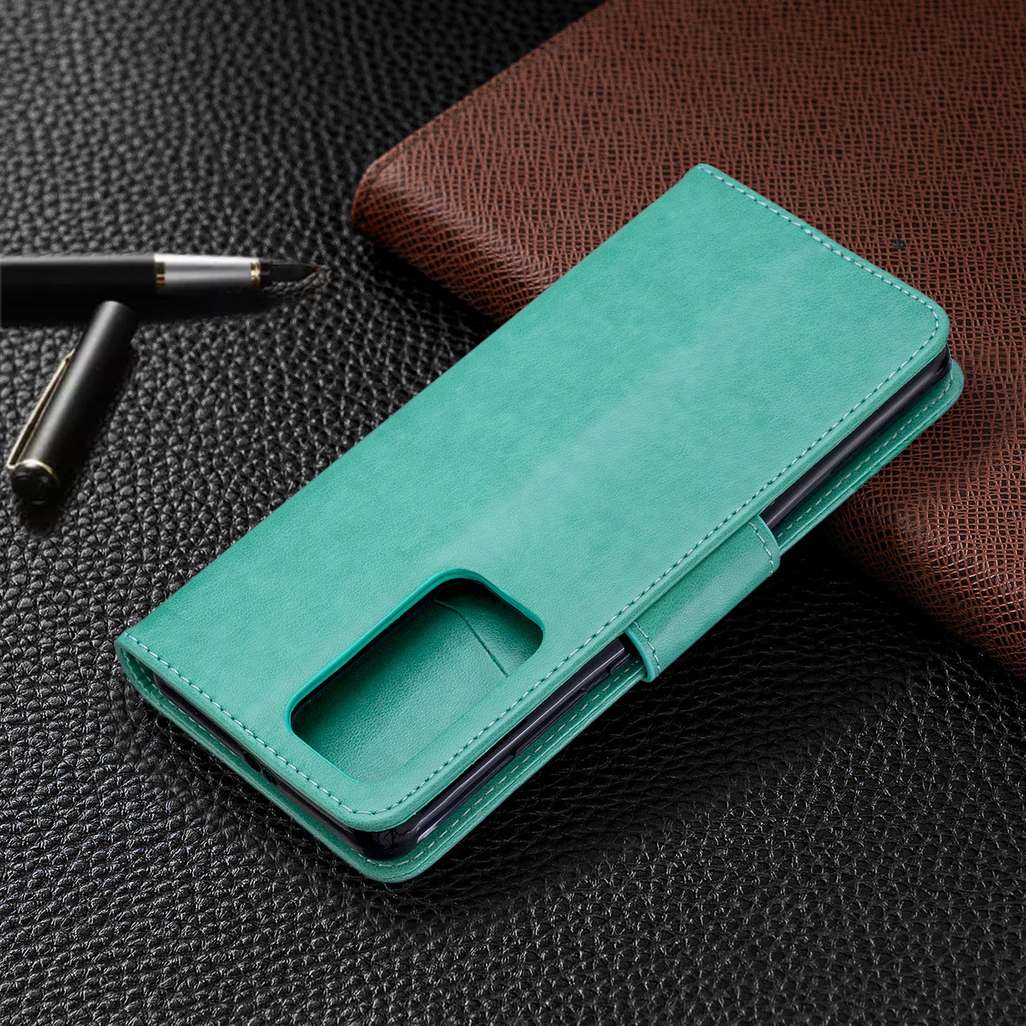 Imprint Butterfly Leather Stand Case with Card Slots for Huawei P40 Pro