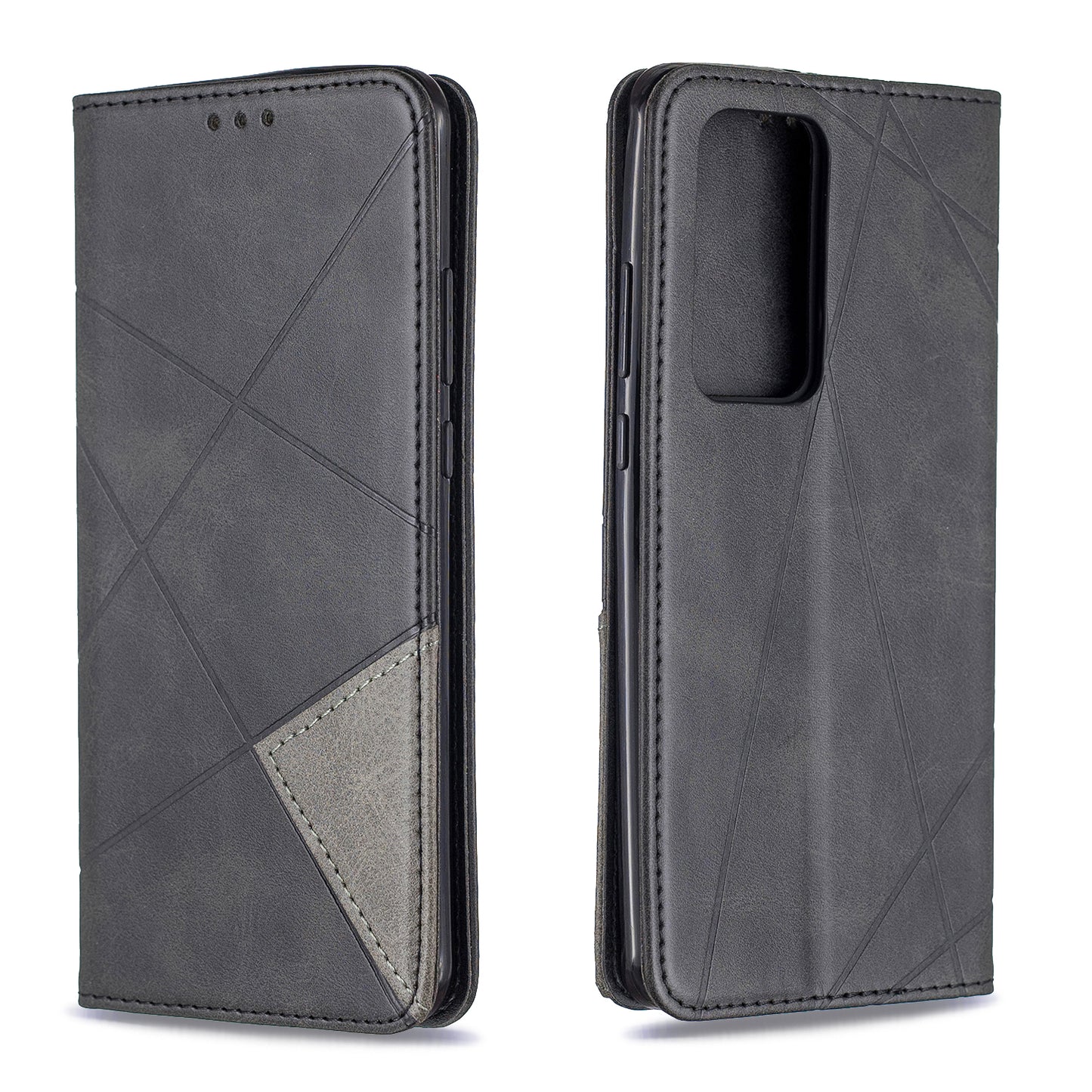 Geometric Pattern Stand Leather Card Holder Case for Huawei P40 Pro