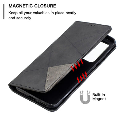 Geometric Pattern Stand Leather Card Holder Case for Huawei P40 Pro
