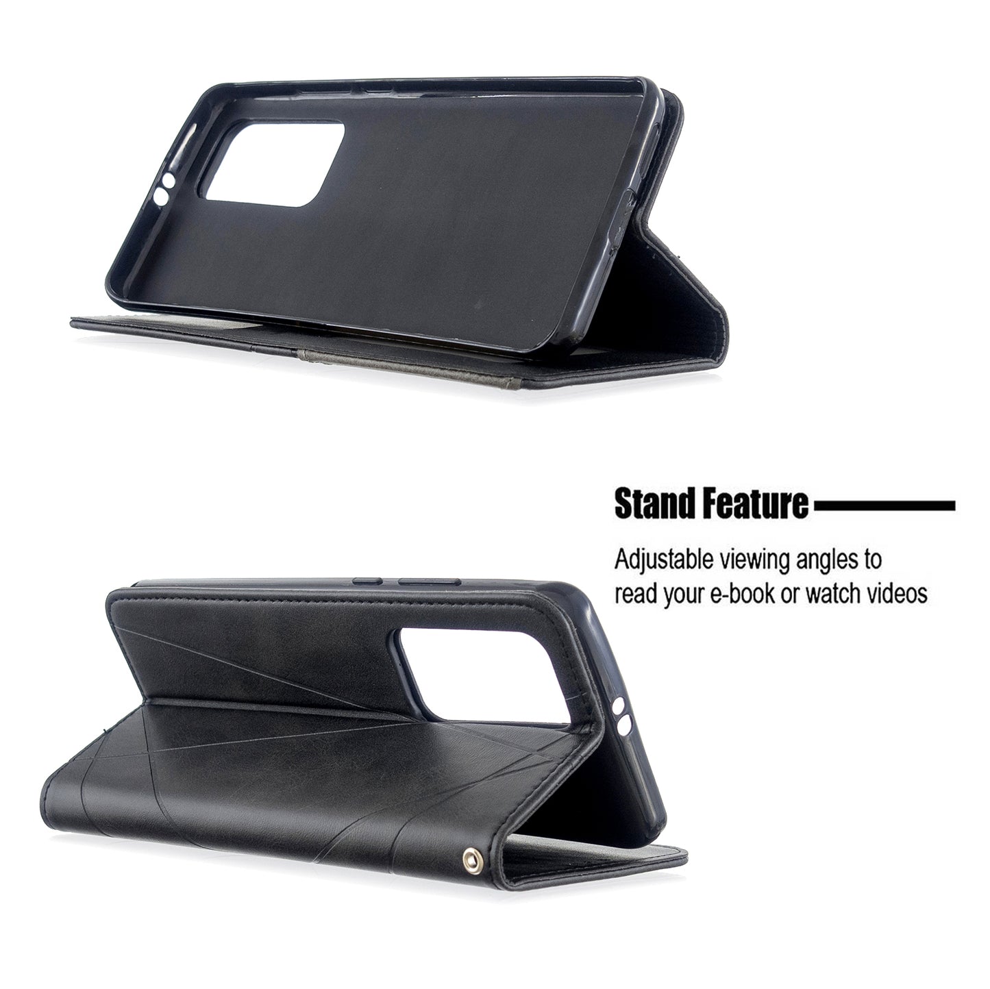 Geometric Pattern Stand Leather Card Holder Case for Huawei P40 Pro