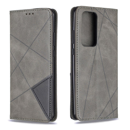 Geometric Pattern Stand Leather Card Holder Case for Huawei P40 Pro