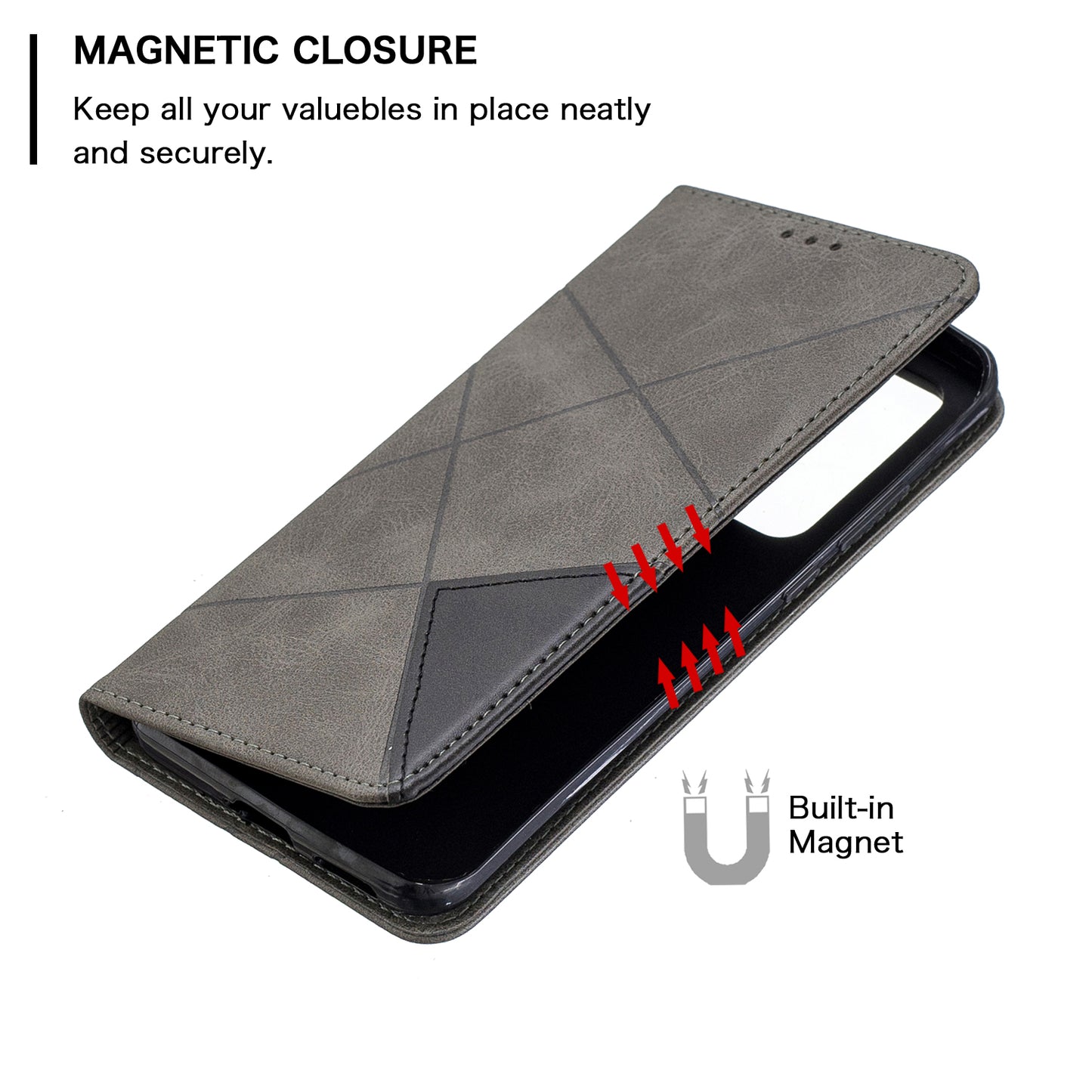 Geometric Pattern Stand Leather Card Holder Case for Huawei P40 Pro