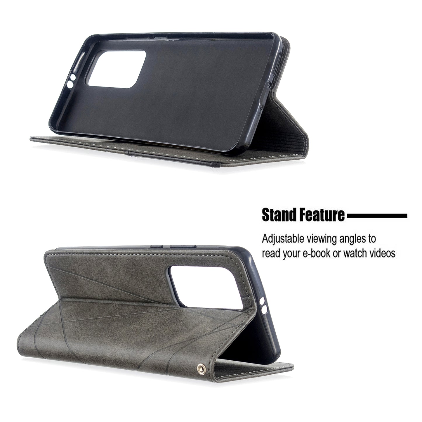 Geometric Pattern Stand Leather Card Holder Case for Huawei P40 Pro